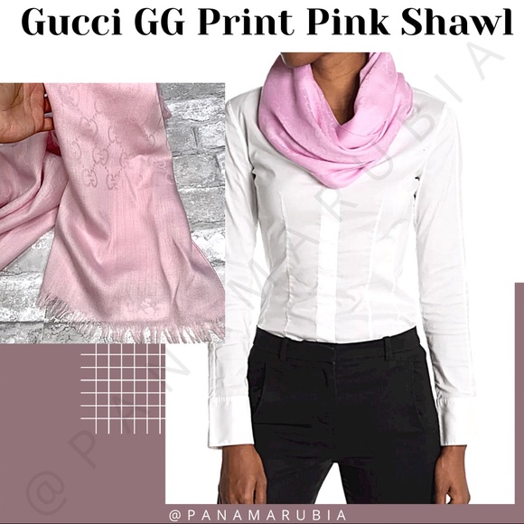 Gucci Rose Pink Guccissima Shawl/Wrap - Picture 3 of 15